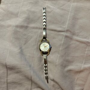 Vintage Caravelle/Bulova, Bracelet Watch Stainless Steel and Yellow Gold Plated